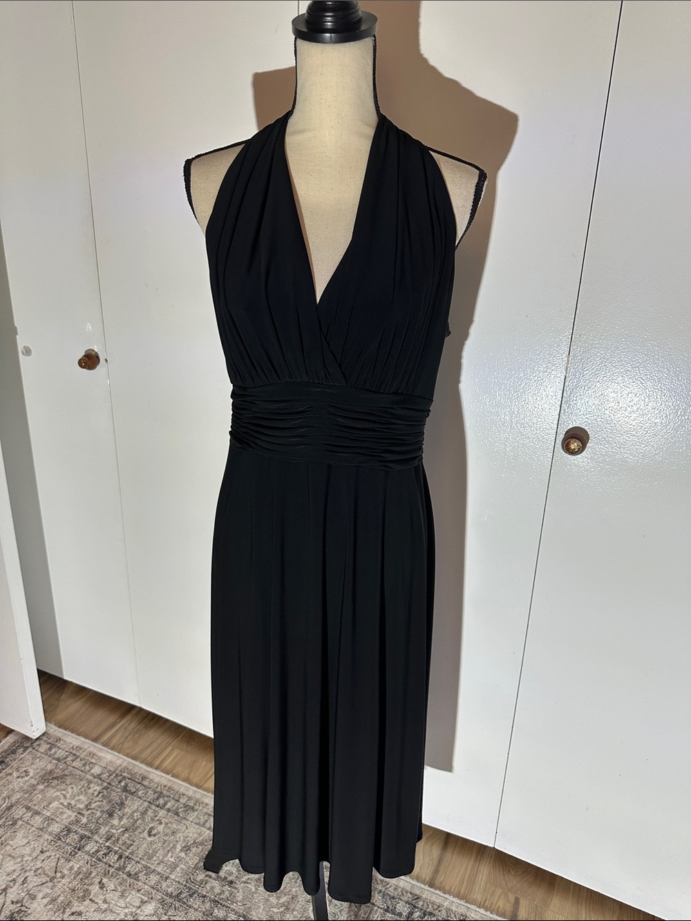 Evan Picone Black Marilyn Monroe Style Halter Dress